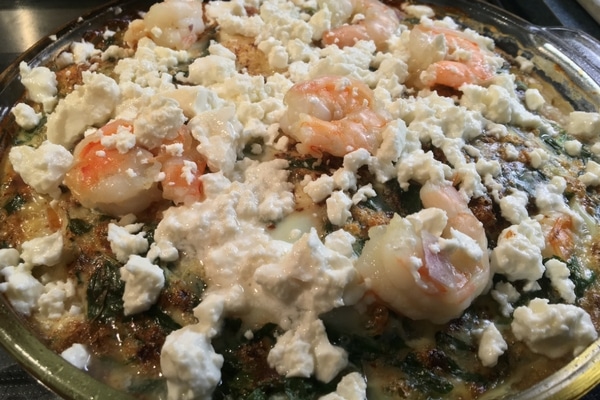 Shrimp and Arugala Frittata